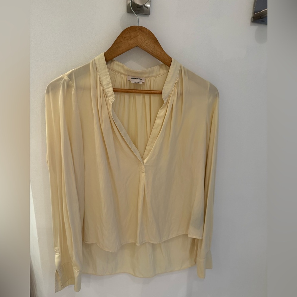 Zadig & Voltaire Yellow Satin Tunic